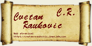 Cvetan Rauković vizit kartica